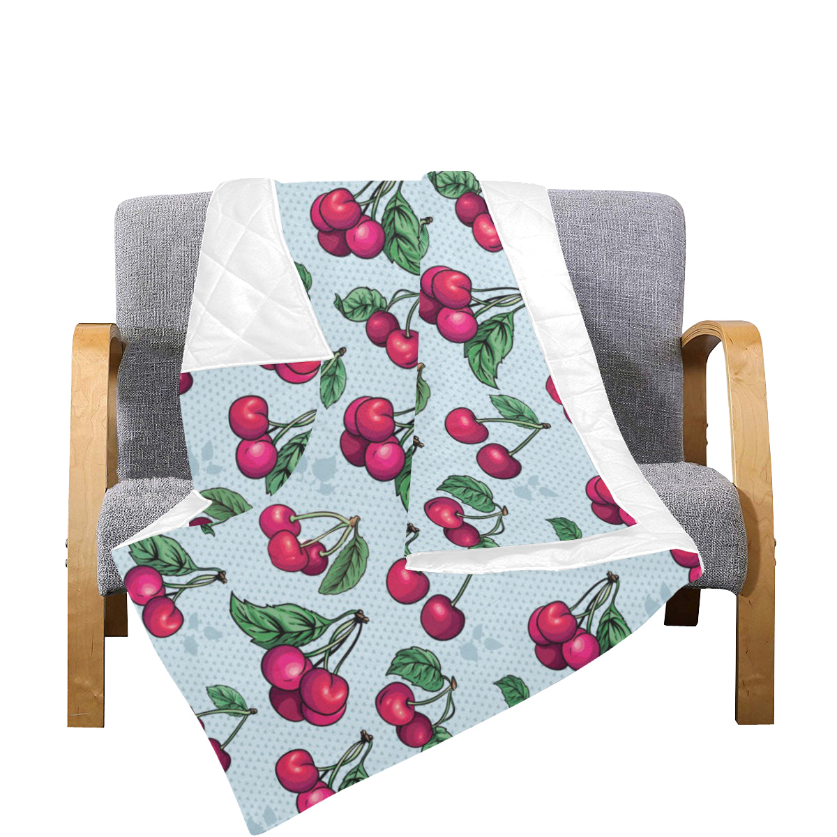 Cherry Pattern Print Design CH01 Premium Quilt