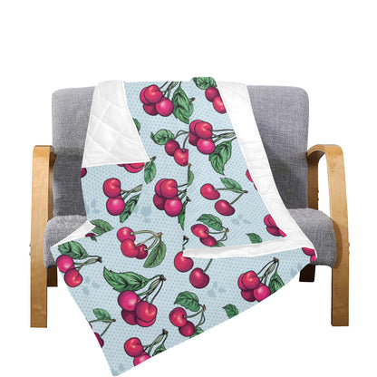Cherry Pattern Print Design CH01 Premium Quilt