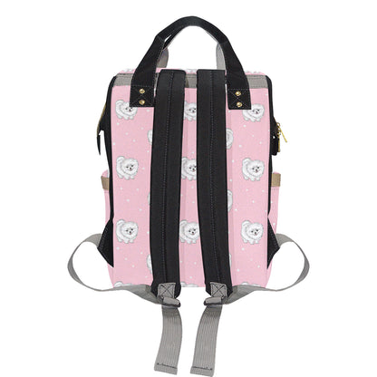 Pomeranians Pattern Print Design A02 Diaper Bag Backpack