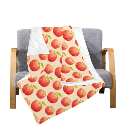 Peach Pattern Print Design A03 Premium Quilt
