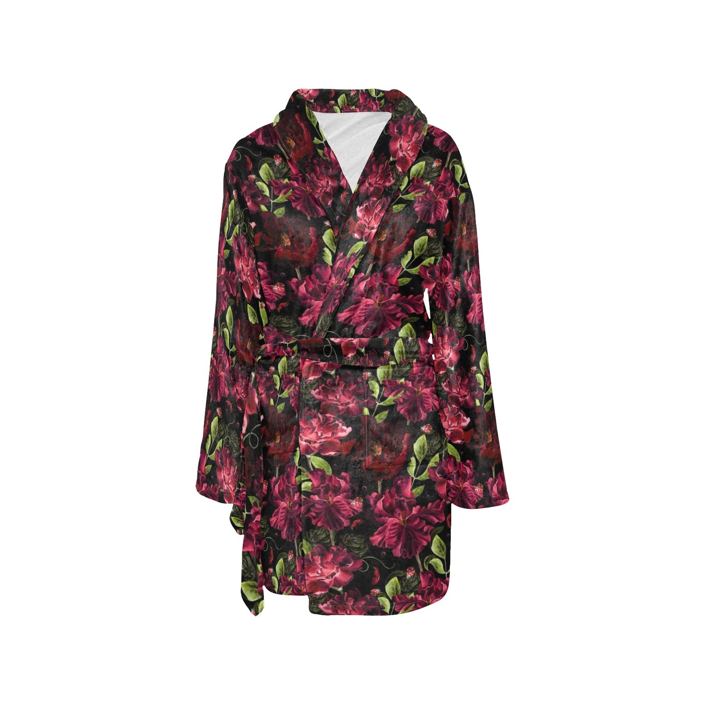 Iris Pattern Print Design IR03 Women's Fleece Robe