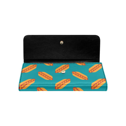 Hot Dog Pattern Print Design 03 Women's Trifold Wallet