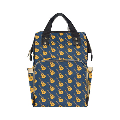 Acoustic Guitar Pattern Print Design 04 Diaper Bag Backpack