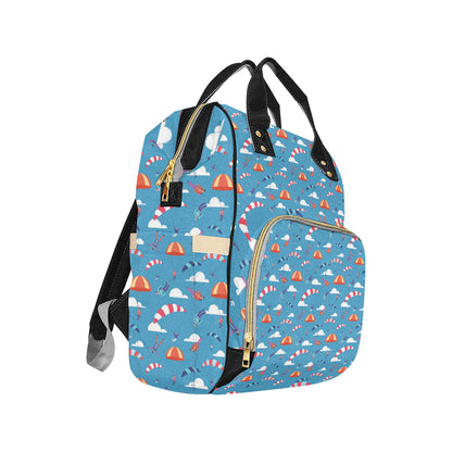 Skydiving Pattern Print Design 03 Diaper Bag Backpack