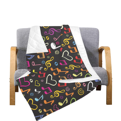 Music note Pattern Print Design A01 Premium Quilt