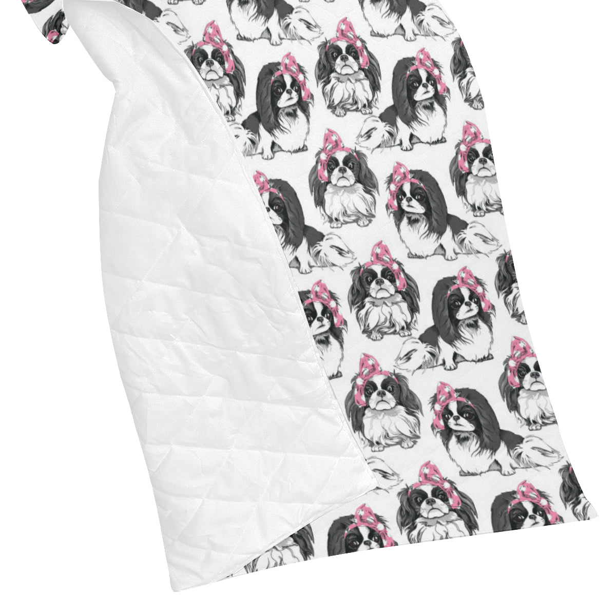 Japanese Chin Pattern Print Design 01 Premium Quilt