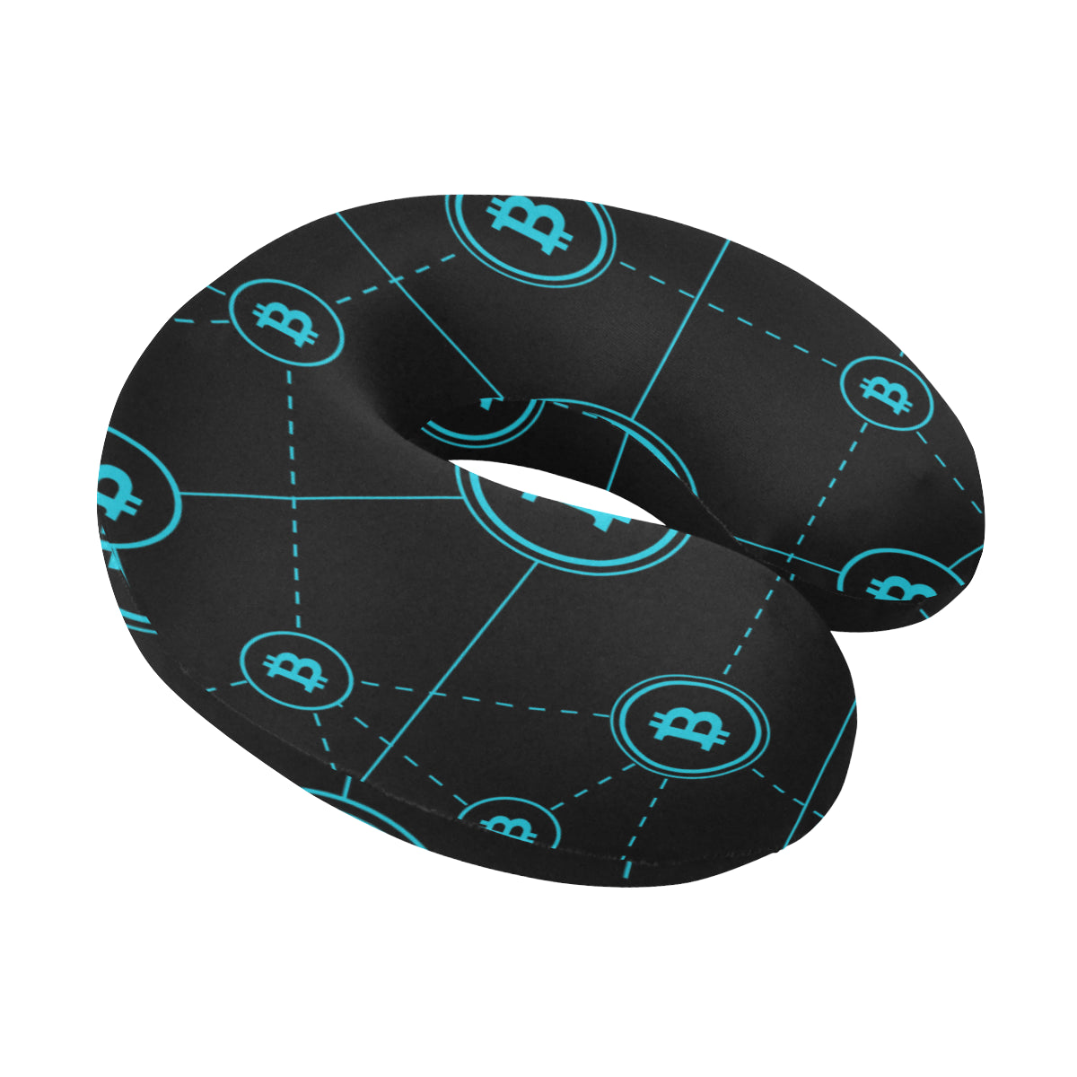 Cryptocurrency Pattern Print Design 01 U-Shaped Travel Neck Pillow