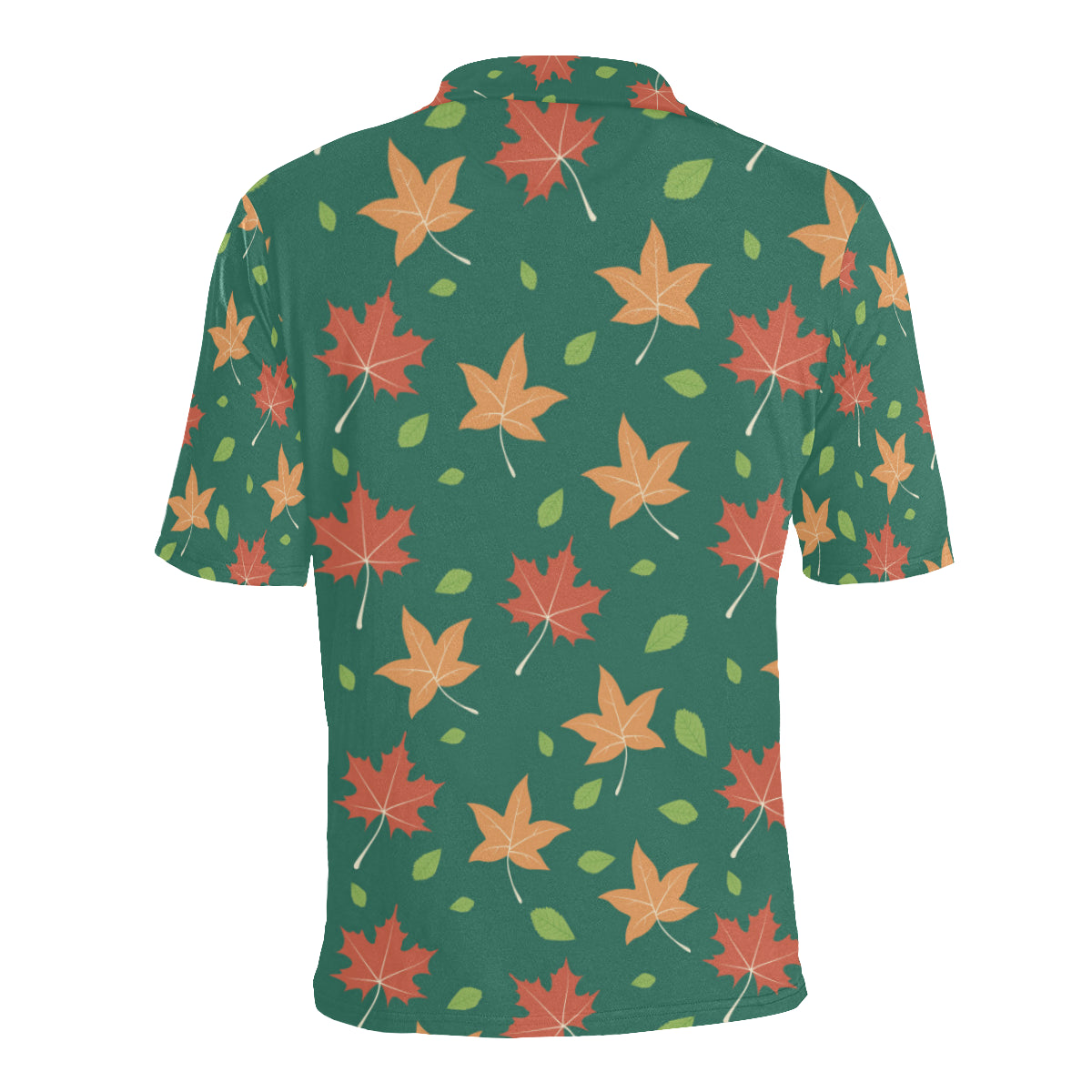 Maple Leaf Pattern Print Design 04 Men Polo Shirt