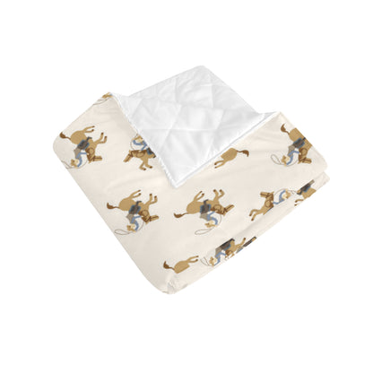 Cowboy Pattern Print Design 01 Premium Quilt