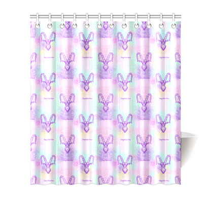 Capricorn Zodiac Pattern Print Design 02 Shower Curtain