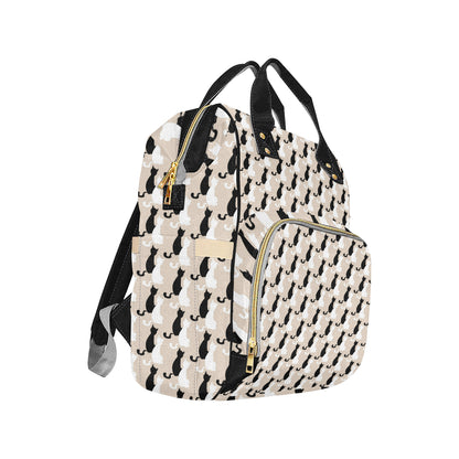 Cat Pattern Print Design 04 Diaper Bag Backpack