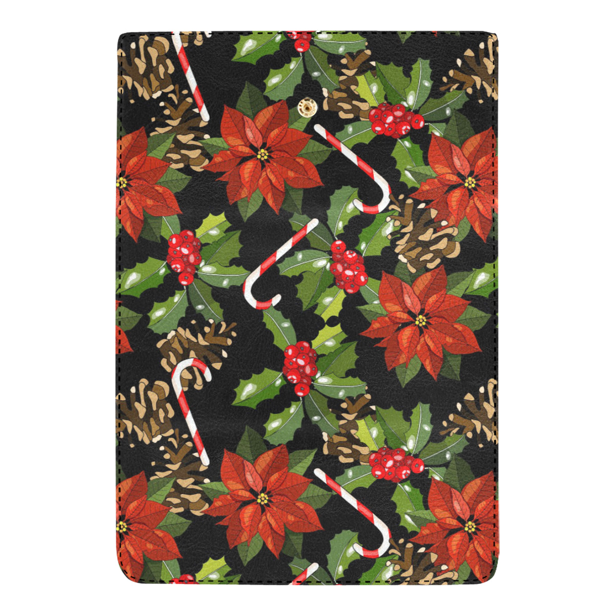 Poinsettia Pattern Print Design POT01 Women's Trifold Wallet