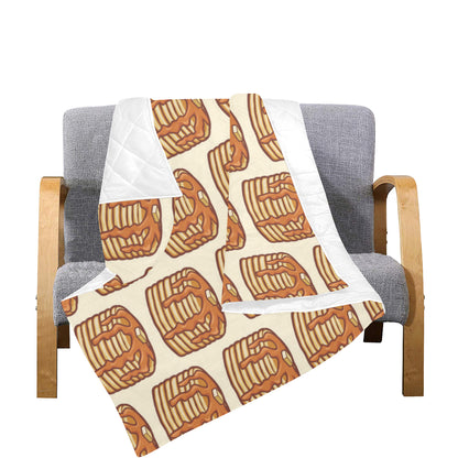 Pancake Pattern Print Design A02 Premium Quilt