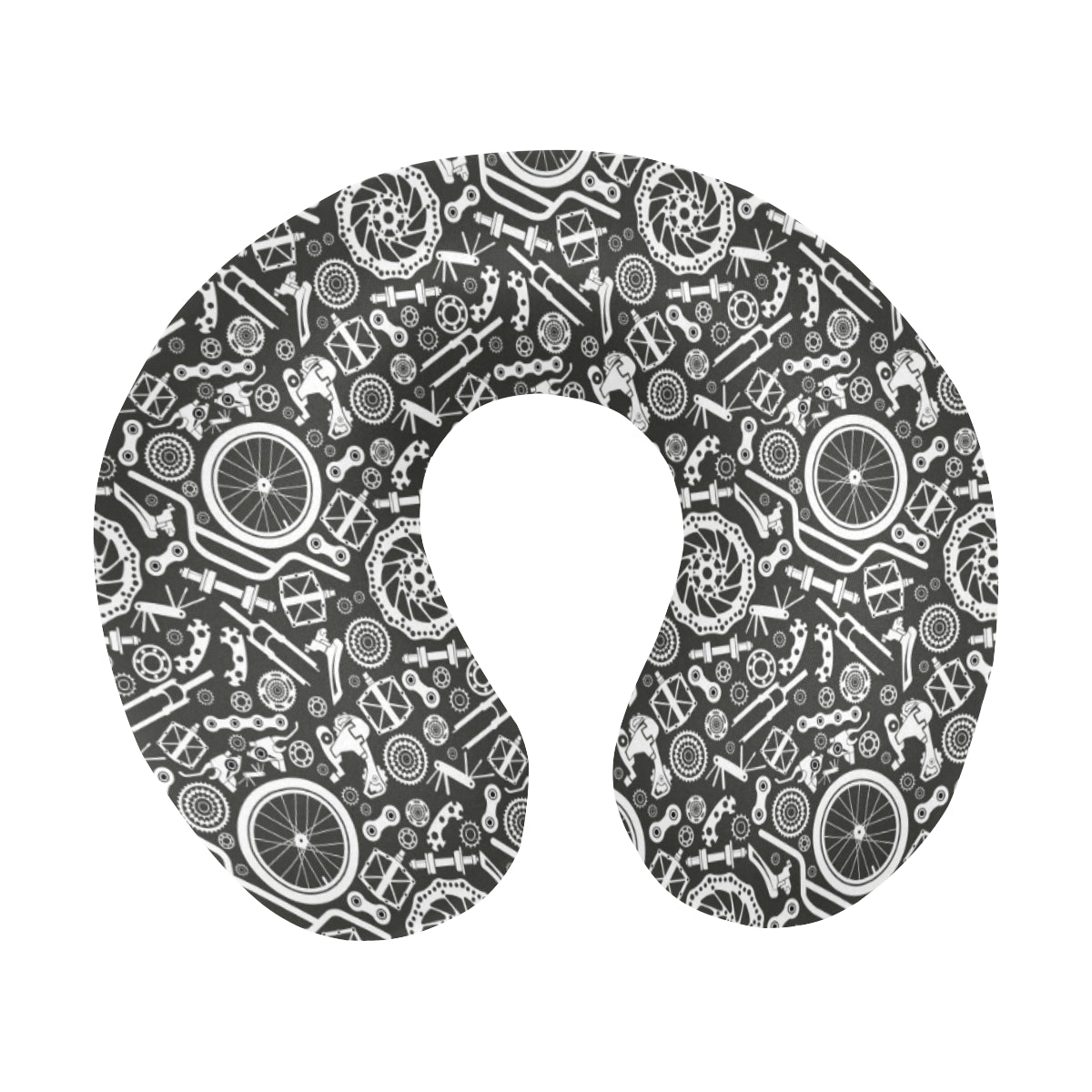 Bicycle Tools Pattern Print Design 02 U-Shaped Travel Neck Pillow