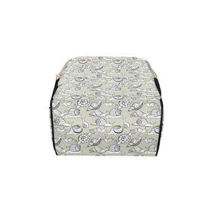 Snail Pattern Print Design 03 Diaper Bag Backpack