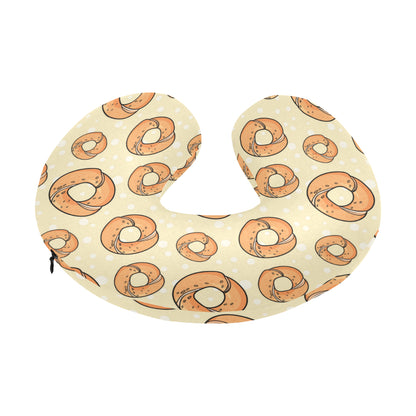Bagel Pattern Print Design 03 U-Shaped Travel Neck Pillow