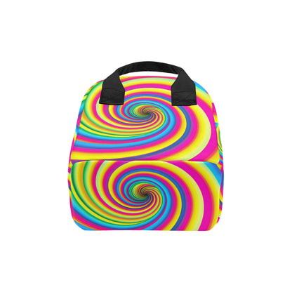 Vortex Twist Swirl Rainbow Design Insulated Lunch Bag