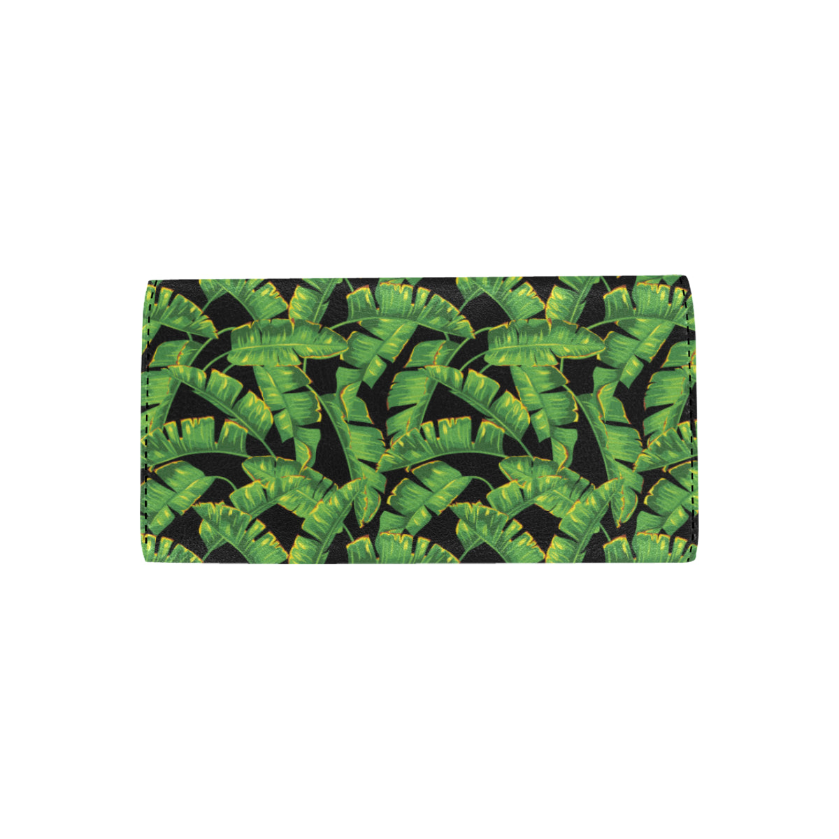 Banana Leaf Pattern Print Design 03 Women's Trifold Wallet