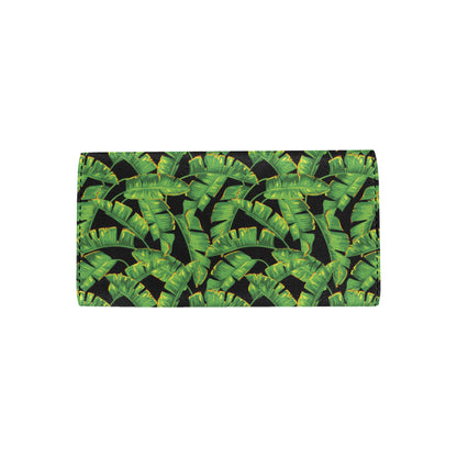 Banana Leaf Pattern Print Design 03 Women's Trifold Wallet