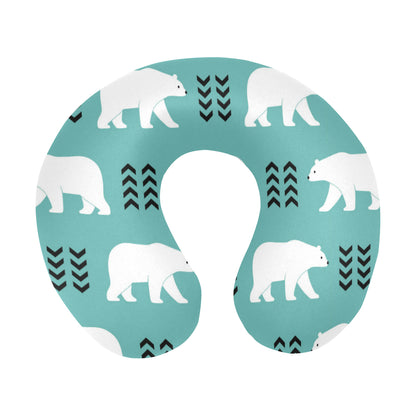 Polar Bear Pattern Print Design A05 U-Shaped Travel Neck Pillow