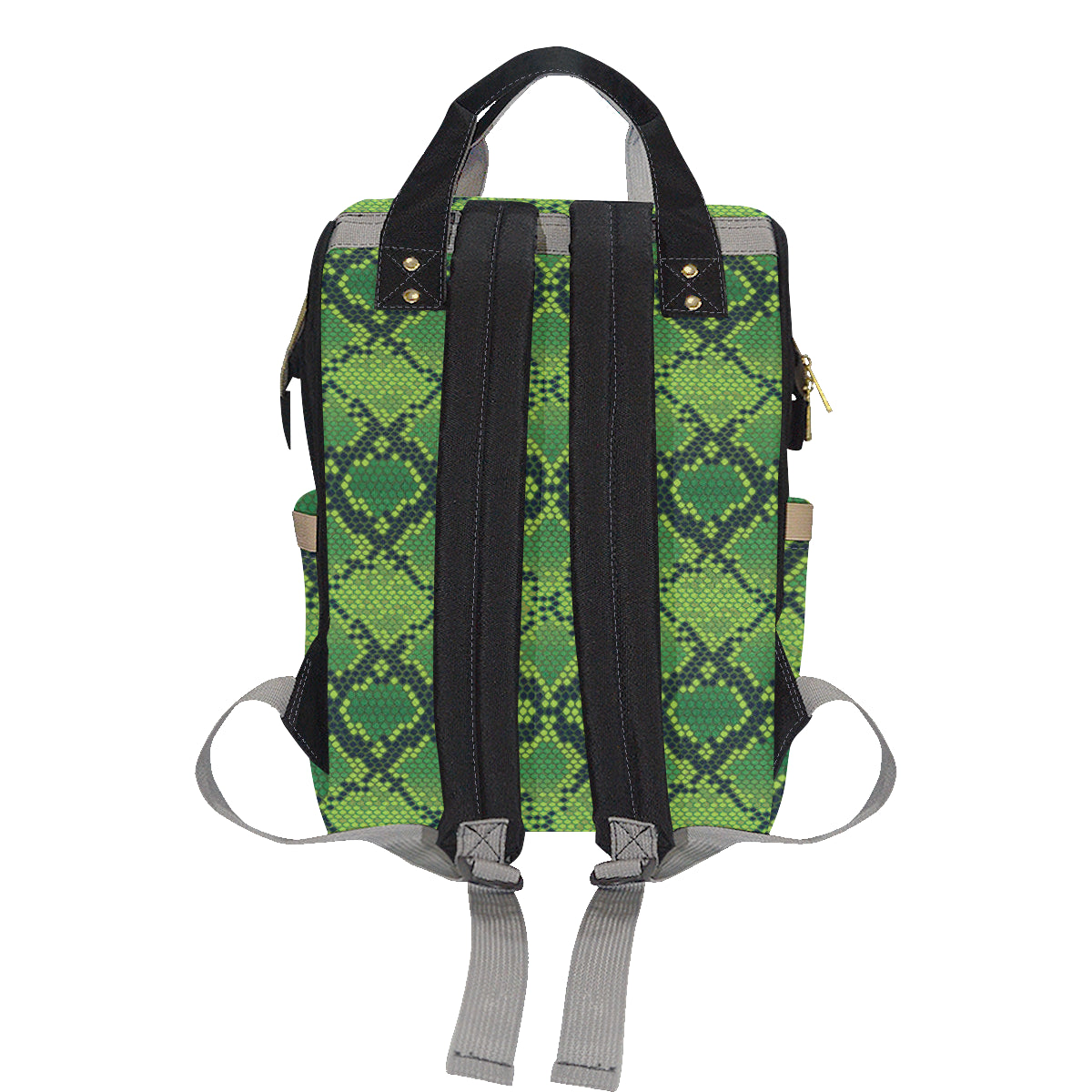 Python Green Pattern Print Design A01 Diaper Bag Backpack