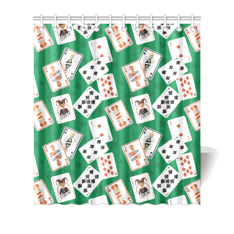 Poker Cards Pattern Print Design A03 Shower Curtain