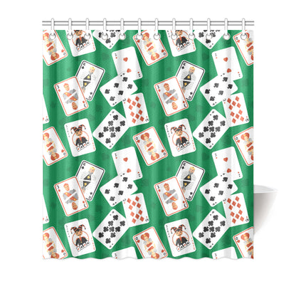 Poker Cards Pattern Print Design A03 Shower Curtain