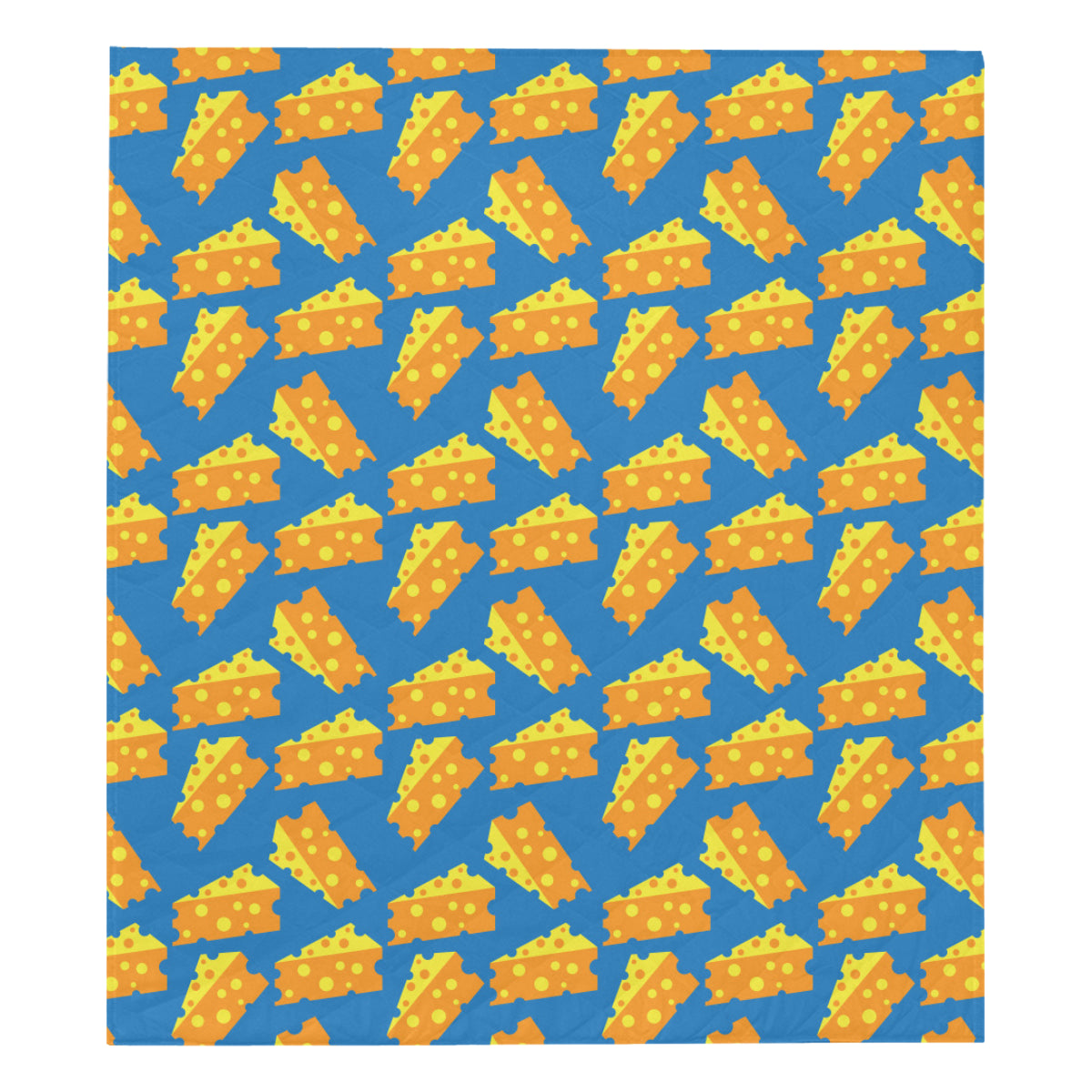 Cheese Pattern Print Design 05 Premium Quilt