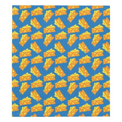 Cheese Pattern Print Design 05 Premium Quilt