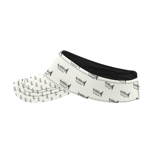 Trumpet Pattern Themed Print Unisex Sun Visor