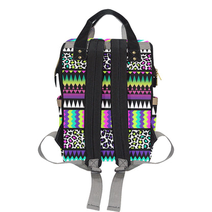 Animal Skin Aztec Rainbow Diaper Bag Backpack