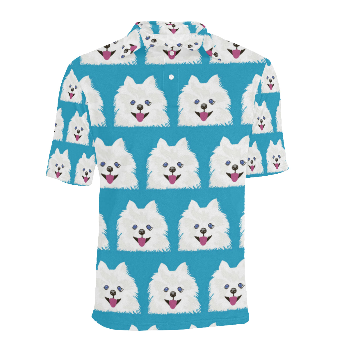 Pomeranians Pattern Print Design A05 Men Polo Shirt