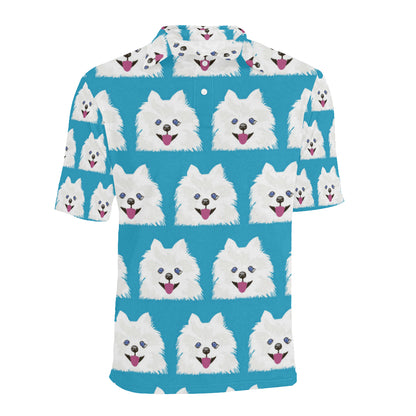 Pomeranians Pattern Print Design A05 Men Polo Shirt