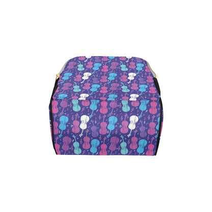 Cello Pattern Print Design 01 Diaper Bag Backpack