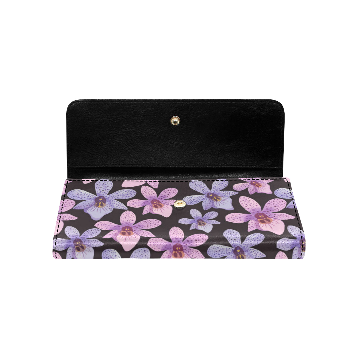 Orchid Pattern Print Design OR08 Women's Trifold Wallet