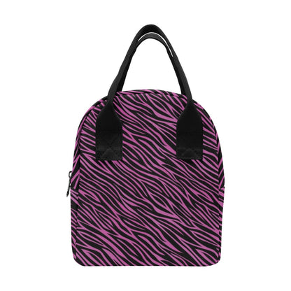 Zebra Pink Print Design LKS304 Insulated Lunch Bag