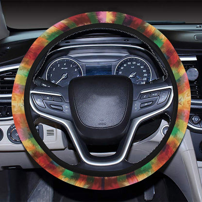 Tie Dye Print Design LKS301 Steering Wheel Cover with Elastic Edge