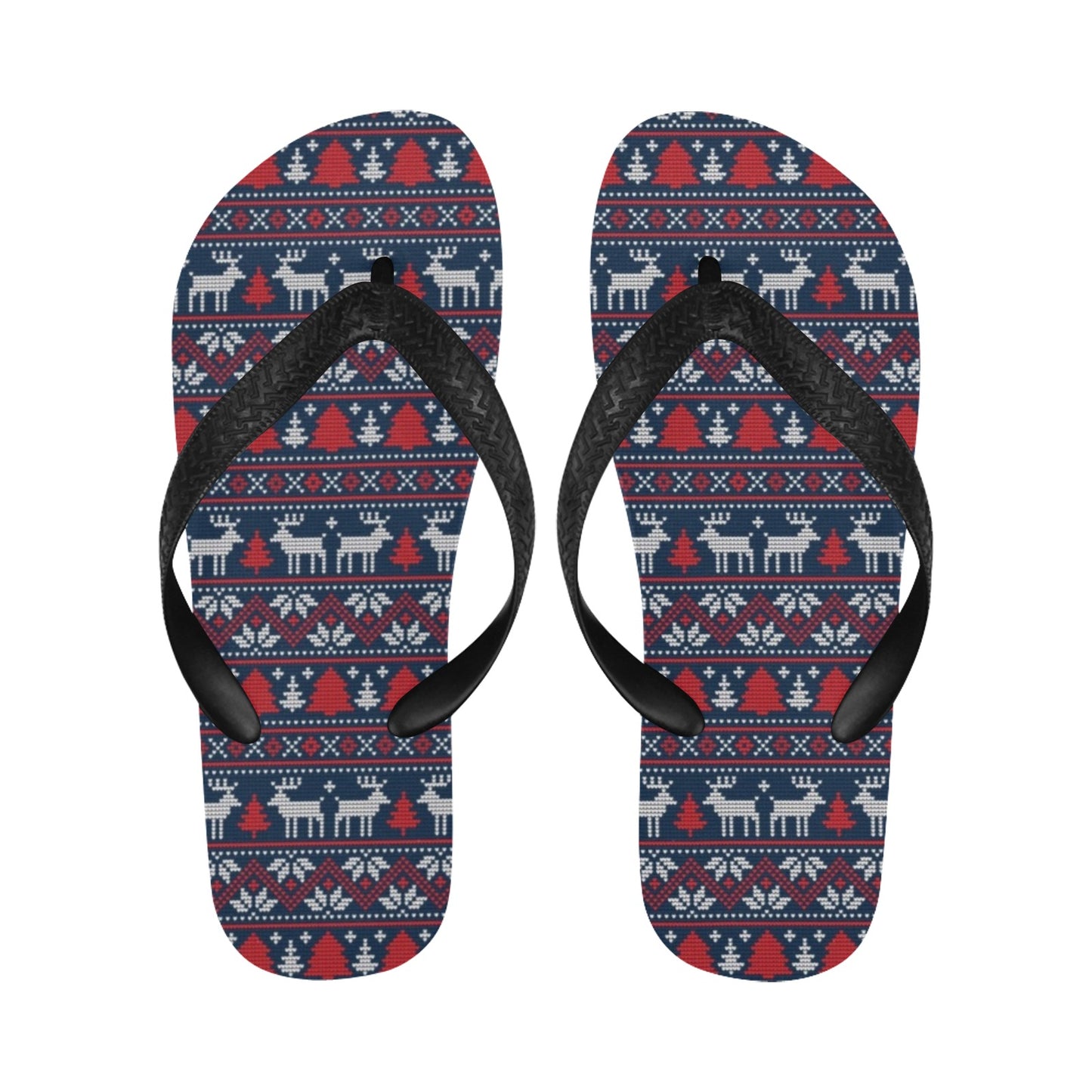 Reindeer Print Design LKS405 Flip Flops