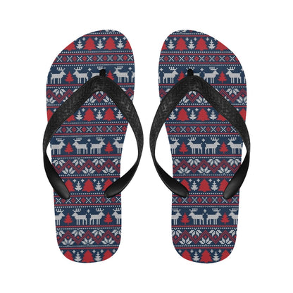 Reindeer Print Design LKS405 Flip Flops