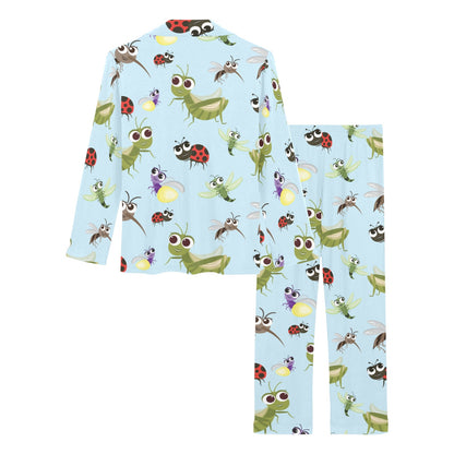 Ladybug Pattern Print Design 01 Women's Long Pajama Set