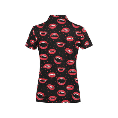 Halloween Pattern Print Design 01 Women's Polo Shirt