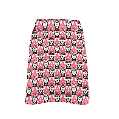 Siberian Huskies Christmas Themed Print Design LKS302 17" Golf & Pickleball Skort with Pockets