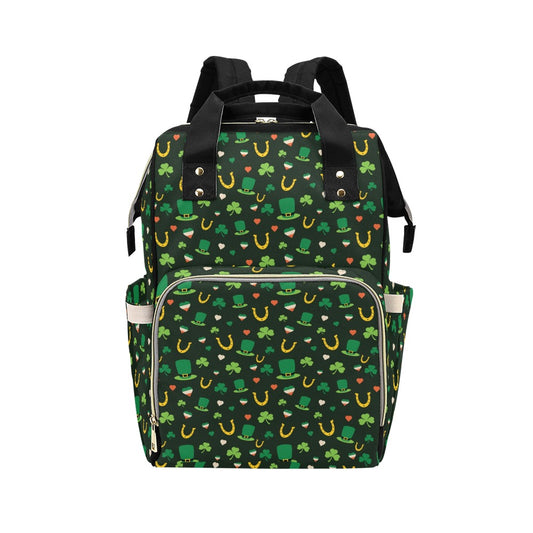 Shamrock Print Design LKS308 Diaper Bag Backpack