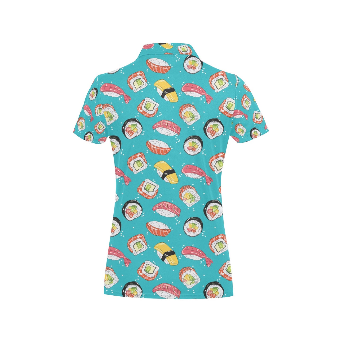 Sushi Print Design LKS305 Women's Polo Shirt