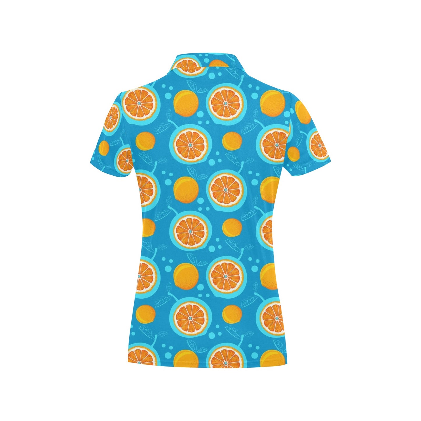 Grapefruit Pattern Print Design GF03 Women's Polo Shirt