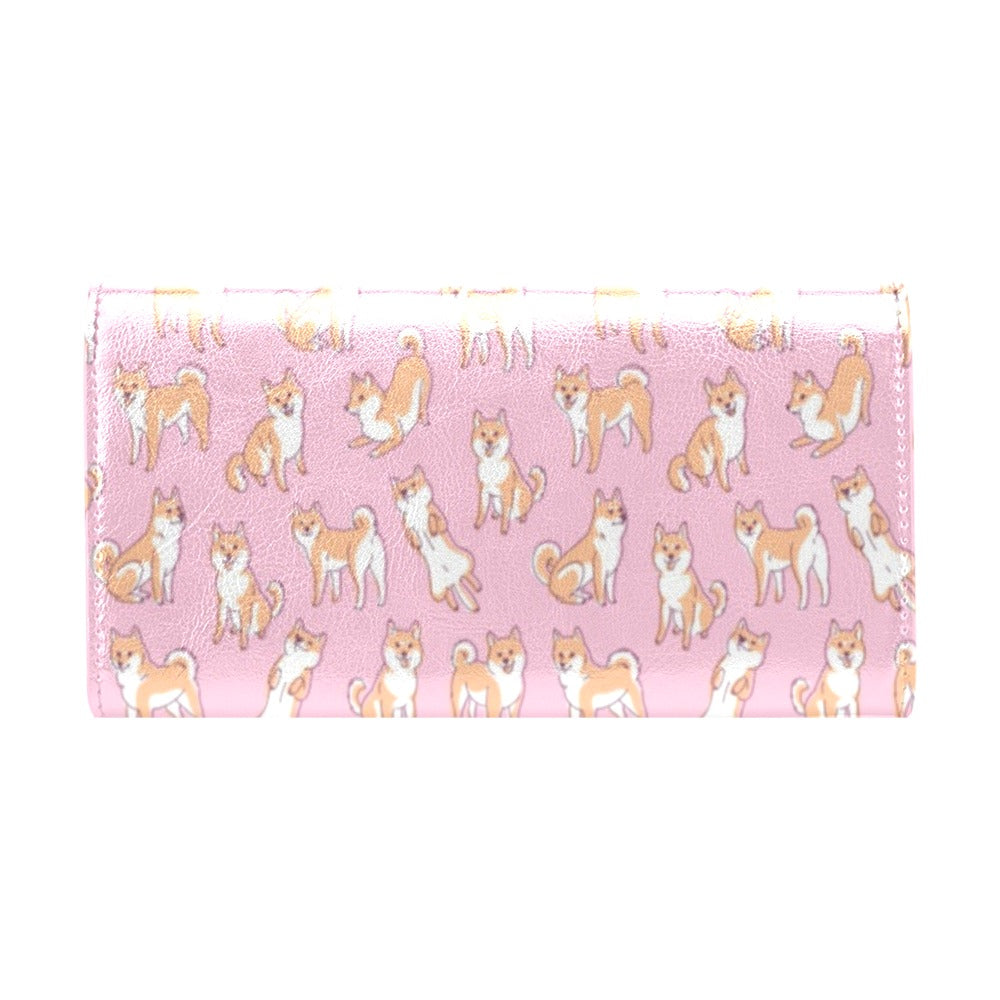 Shiba Inu Print Design LKS303 Women's Trifold Wallet