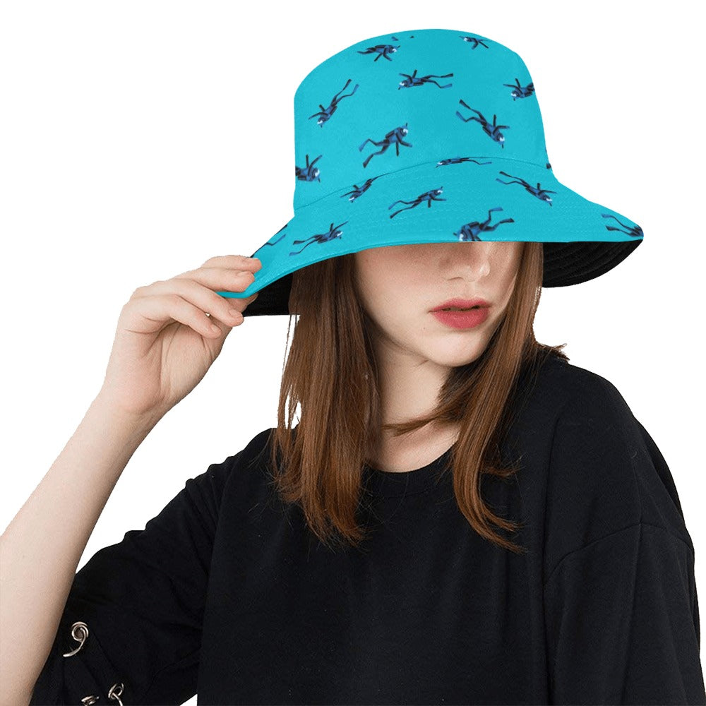 Scuba Driver Print Design LKS304 Unisex Bucket Hat