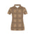 Houndstooth Brown Pattern Print Design 04 Women's Polo Shirt