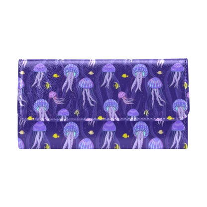 Jellyfish Style Print Women's Trifold Wallet