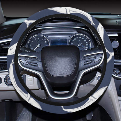Whale Print Design LKS308 Steering Wheel Cover with Elastic Edge